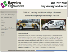 Tablet Screenshot of bayviewsignworks.com